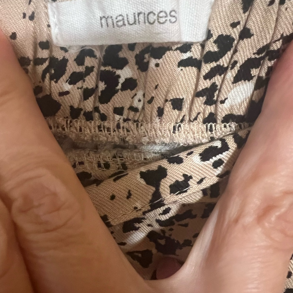 Maurices Beige and Black Animal Print Maxi Wrap Skirt - Picture 3 of 4